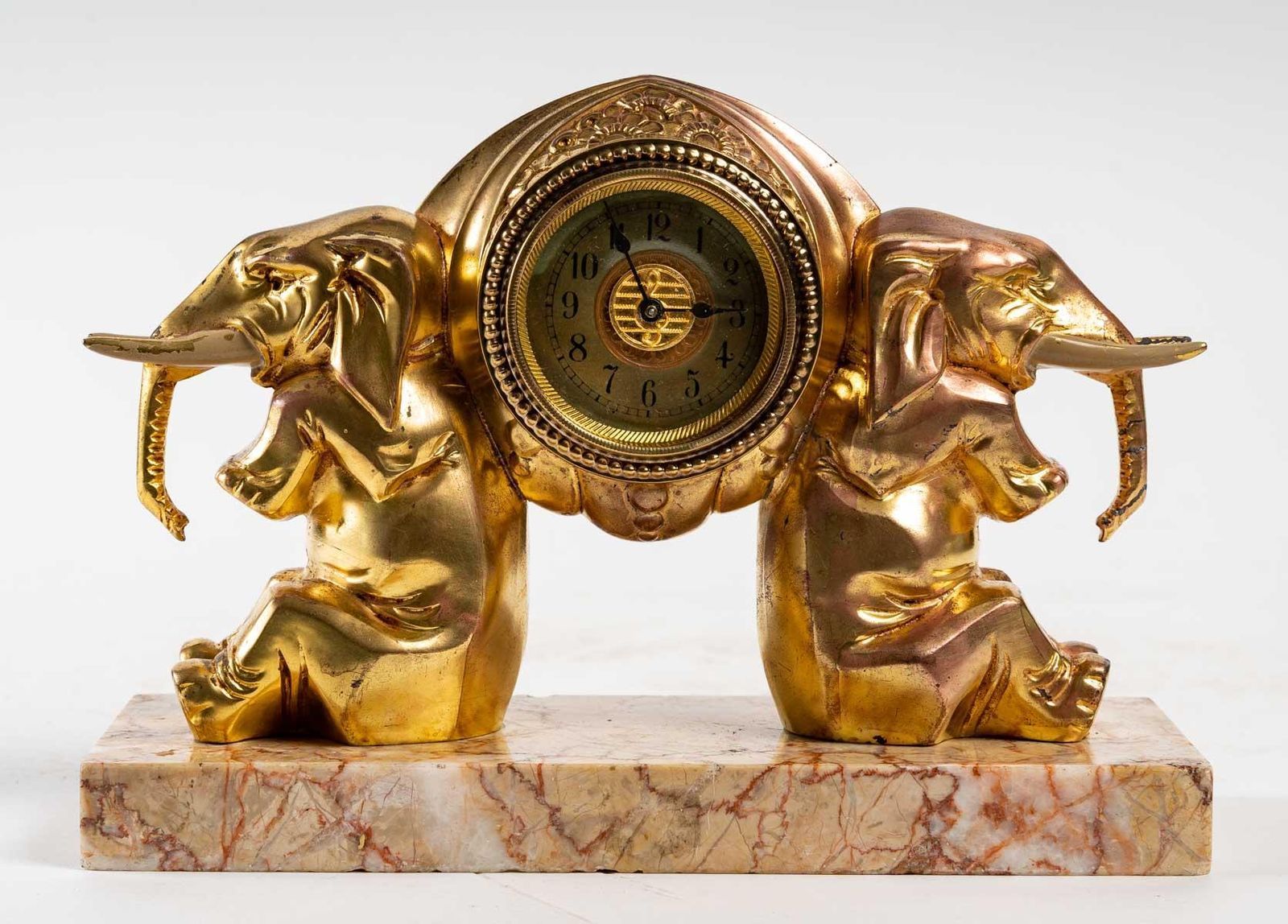 photo furniture Small Clock With Elephants, 1910s