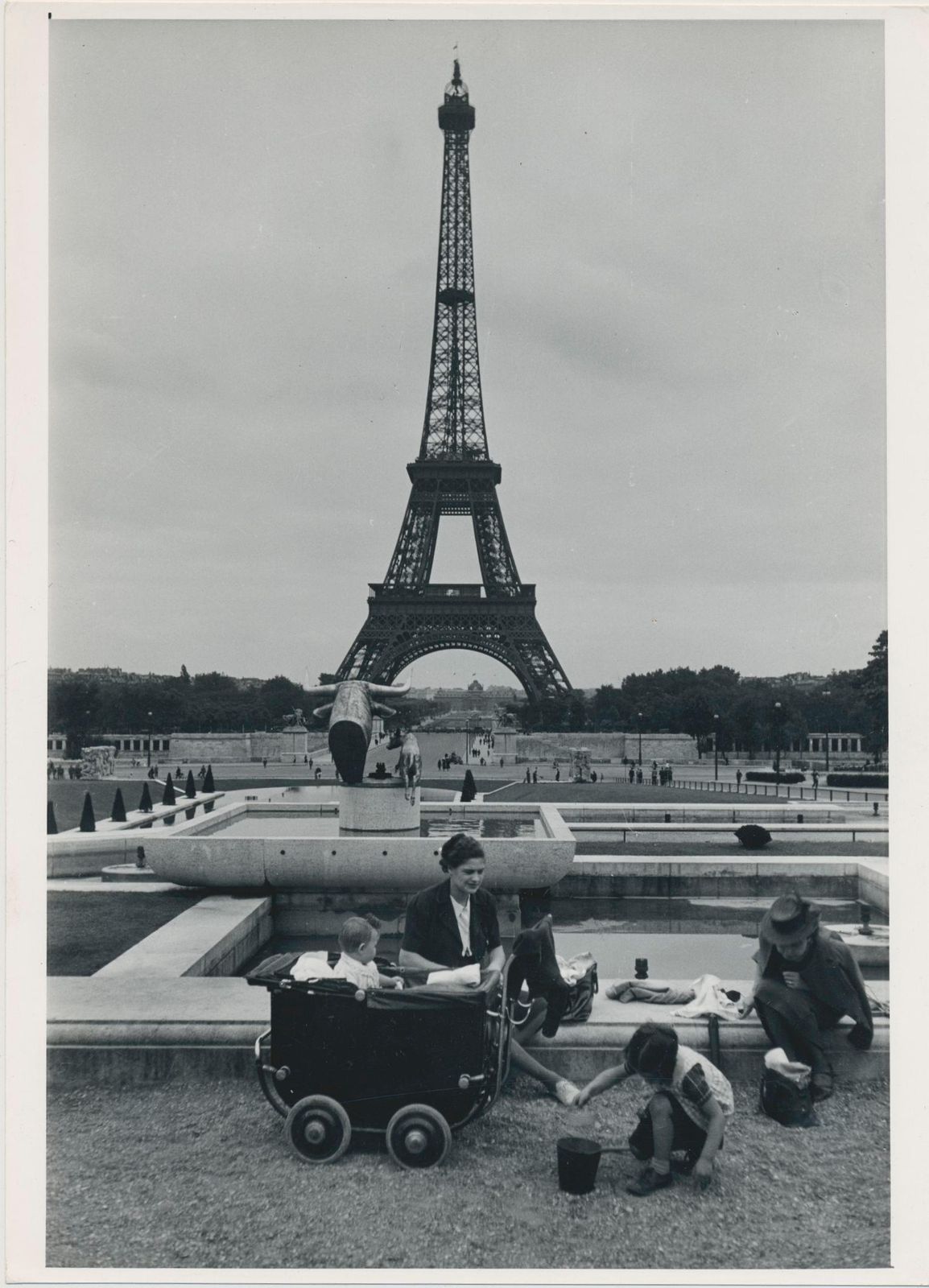 Eiffel Tower Family France 1950s