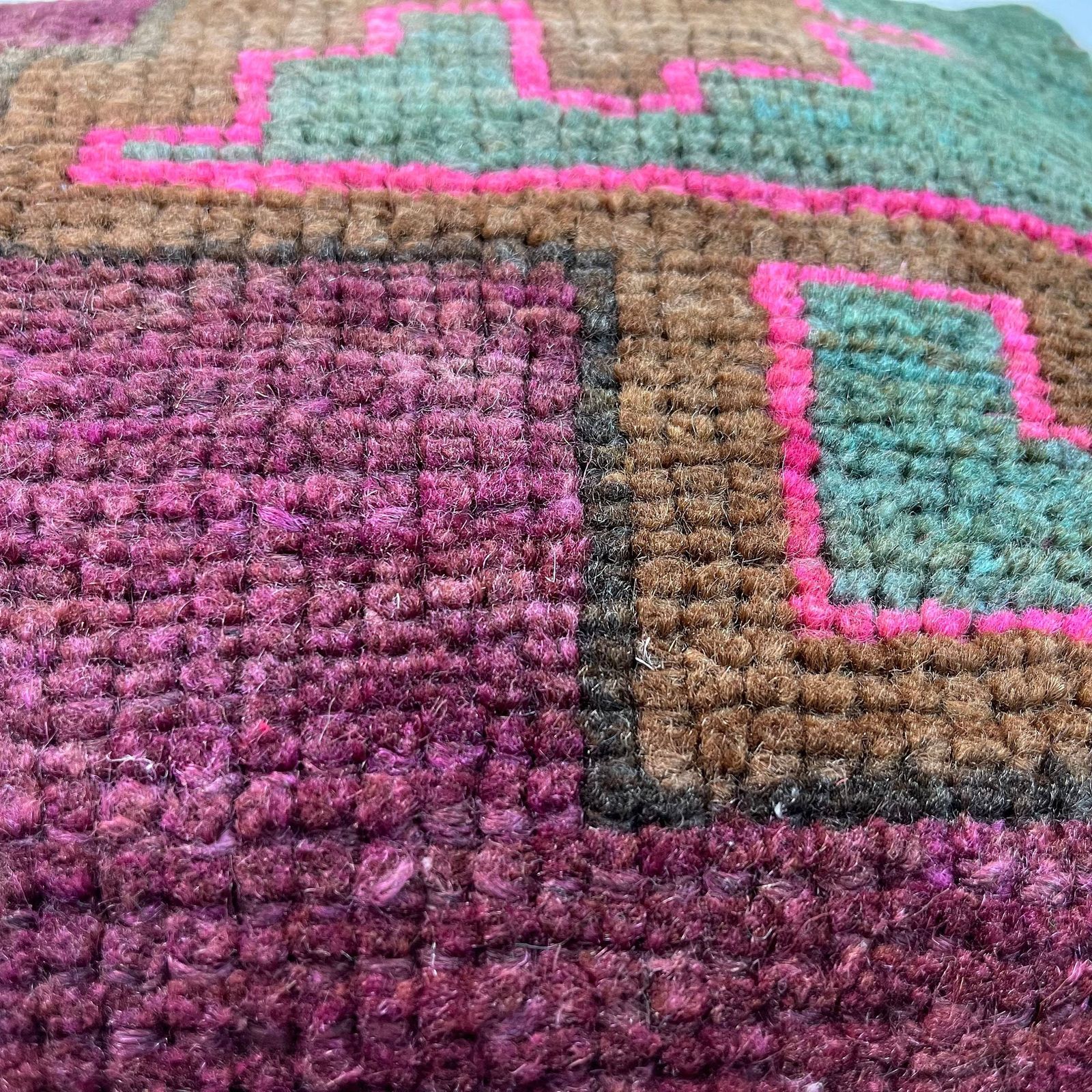 photo for sale Vintage Hand Made Rug Cushion Cover, Decorative Rug Pillow Cover, Large Vintage Turkish Rug Cushion Cover