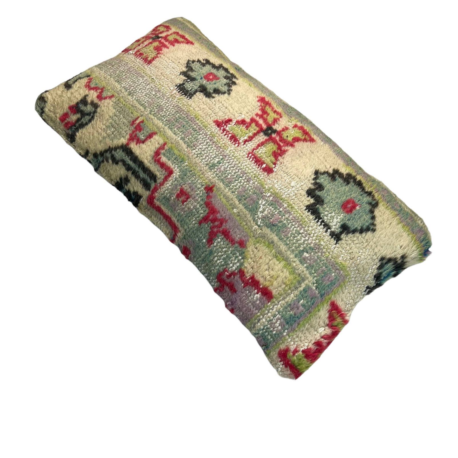 12'' X 24'' Vintage Hand Made Rug Cushion Cover, 30 X 60 Cm Decorative Rug Pillow Cover, Large Vintage Turkish Rug Cushion Cover photo furniture