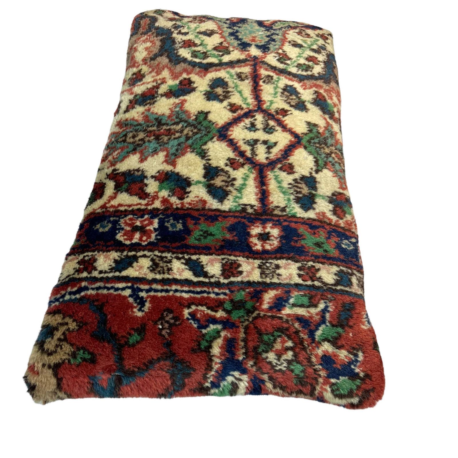 Vintage Hand Made Rug Cushion Cover, Decorative Rug Pillow Cover, Large Vintage Turkish Rug Cushion Cover photo vinterior