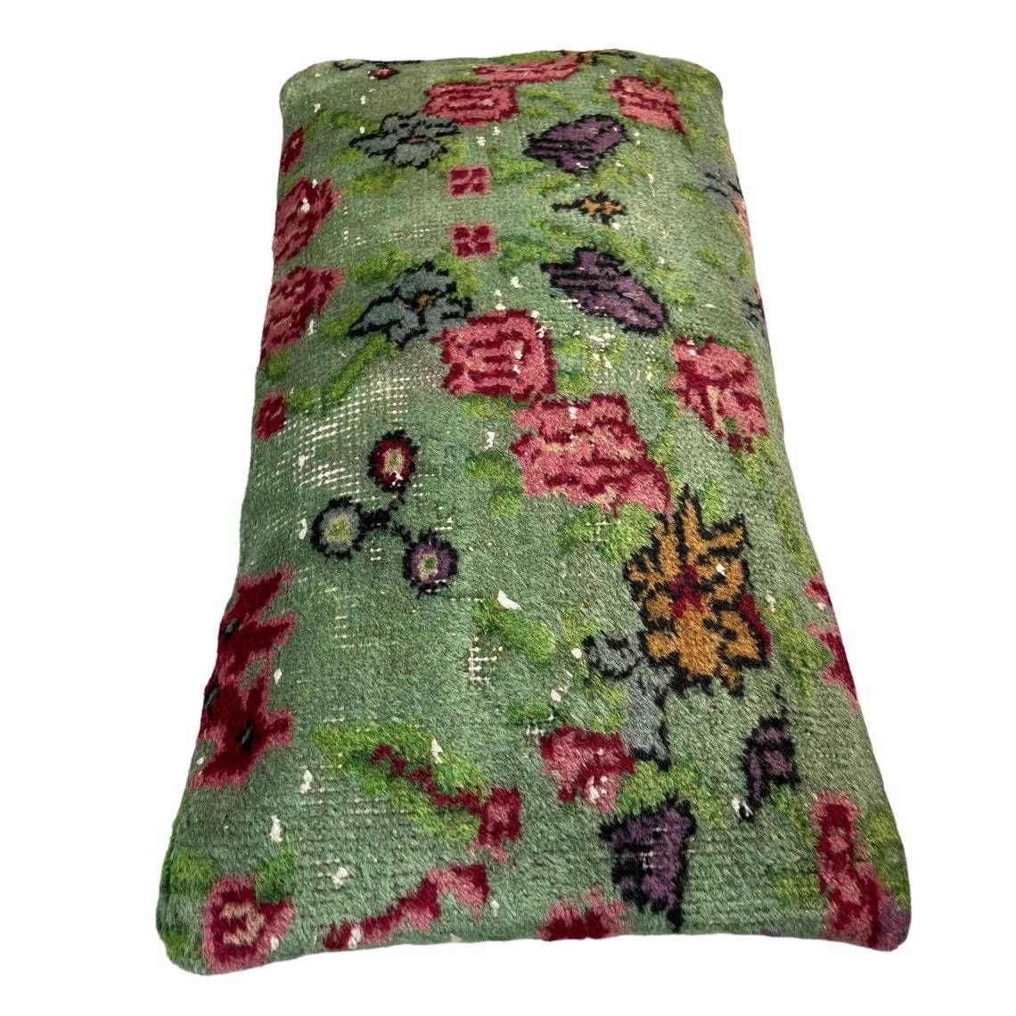 photo for sale Vintage Hand Made Rug Cushion Cover  Decorative Rug Pillow Cover, Large Vintage Turkish Rug Cushion Cover