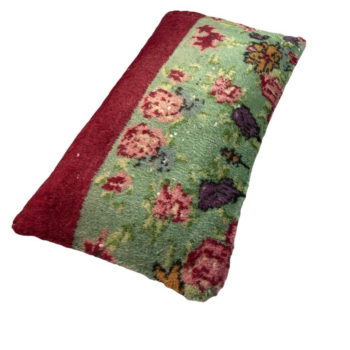 Vintage Hand Made Rug Cushion Cover Decorative Rug Pillow Cover, Large Vintage Turkish Rug Cushion Cover photo vintage
