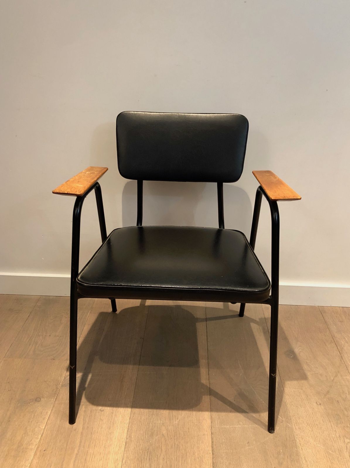 Pair Of Black Lacquered Armchairs By Willy Van De Meeren, Circa 1950 photo Furniture