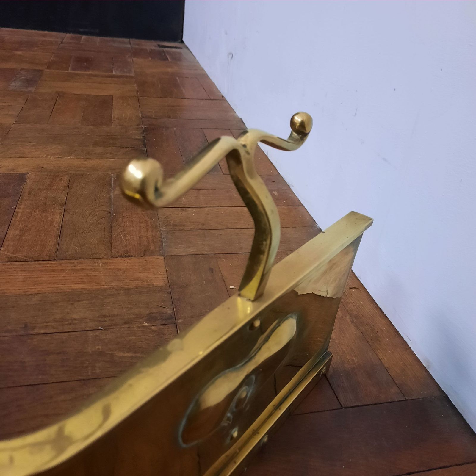 Arts & Crafts Brass Fire Fender photo Home Fixtures