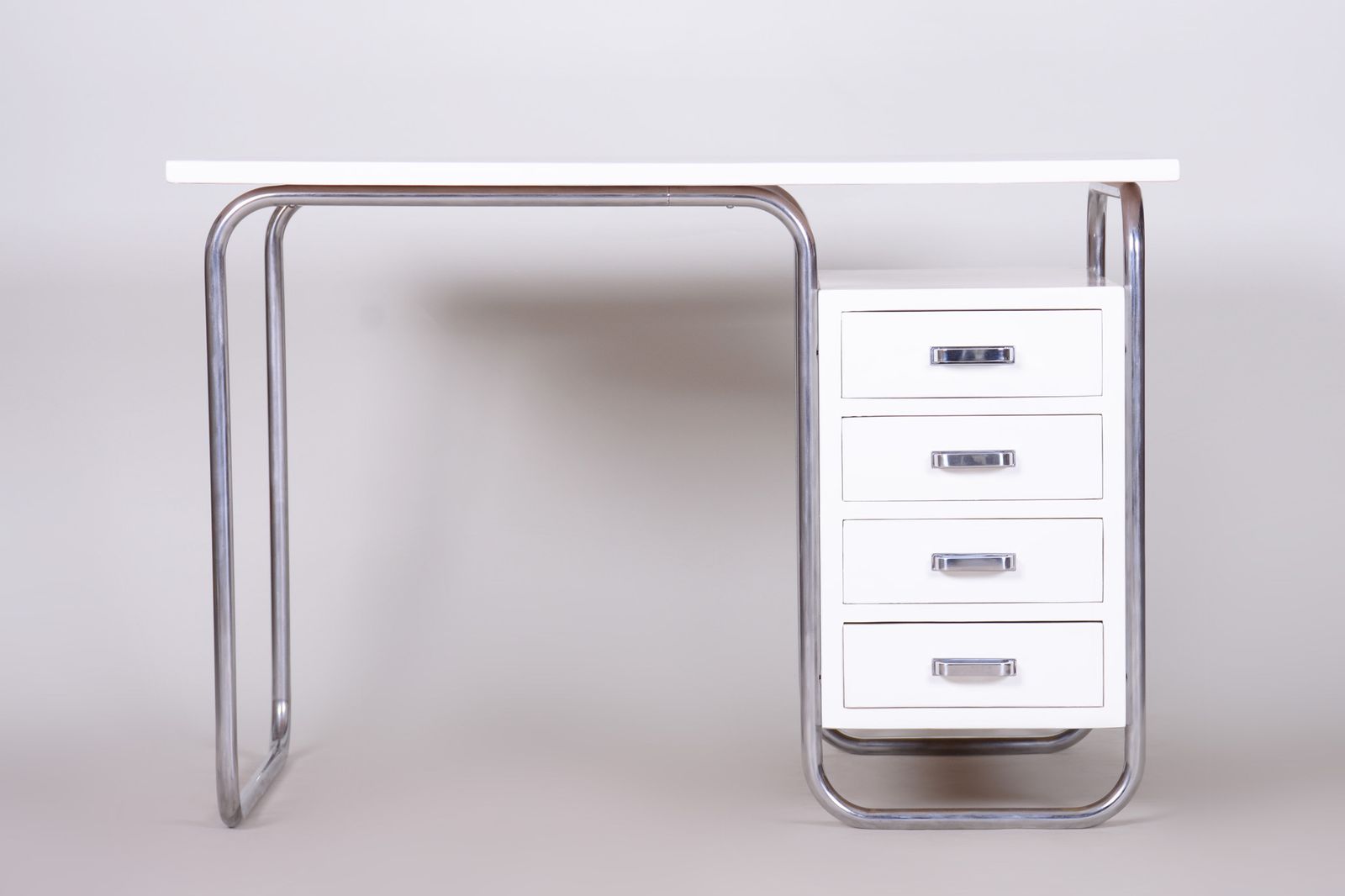 photo furniture White Bauhaus Writing Desk Made In 1930s Germany By Robert Slezak   Restored