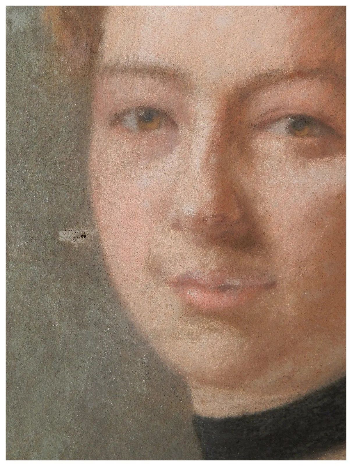 Portrait Of A Lady 19th Century Painting French Pastel On Canvas photo 1253.5