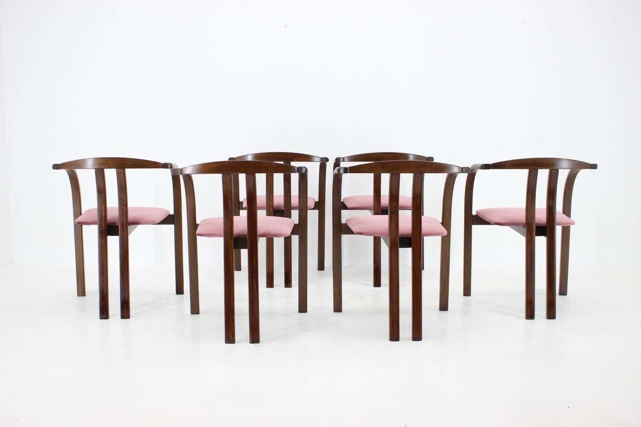 Set Van 6 Zeldzame Eet /Bijzetstoelen Van Ton, Ca. Jaren 1980 photo 1868.0