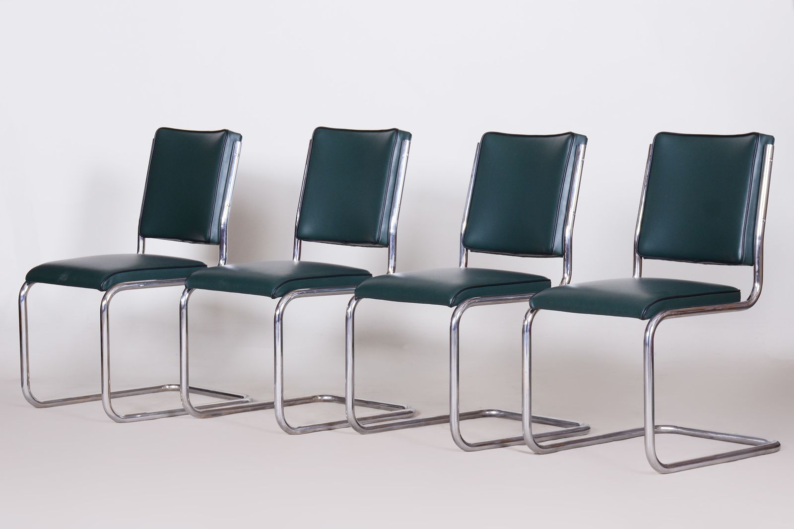 Set Of Four Bauhaus Dining Chairs Designed By Anton Lorenz For Slezak Factories photo Furniture