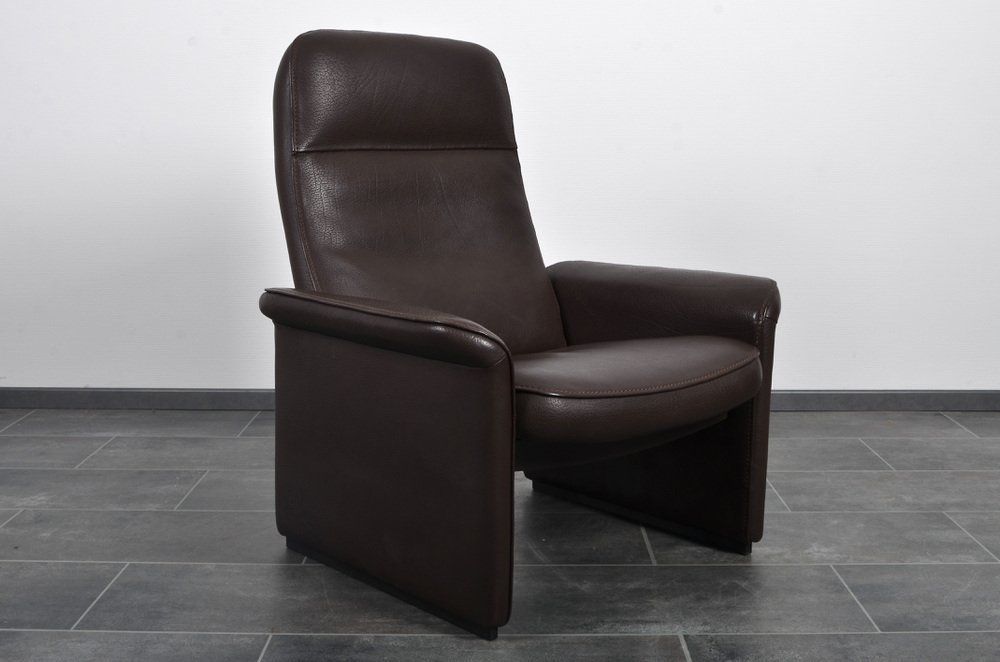 Ds 50 Cigar Brown Neck Leather Armchair By De Sede