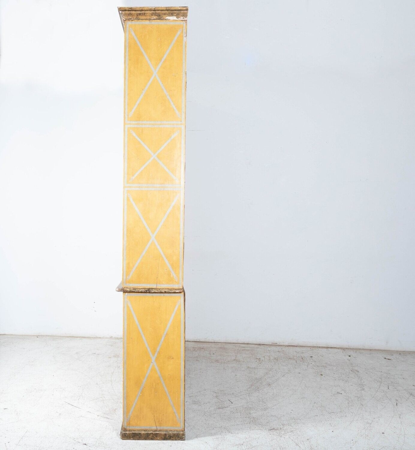photo furniture Large 19thc French Painted Pine Glazed Bookcase