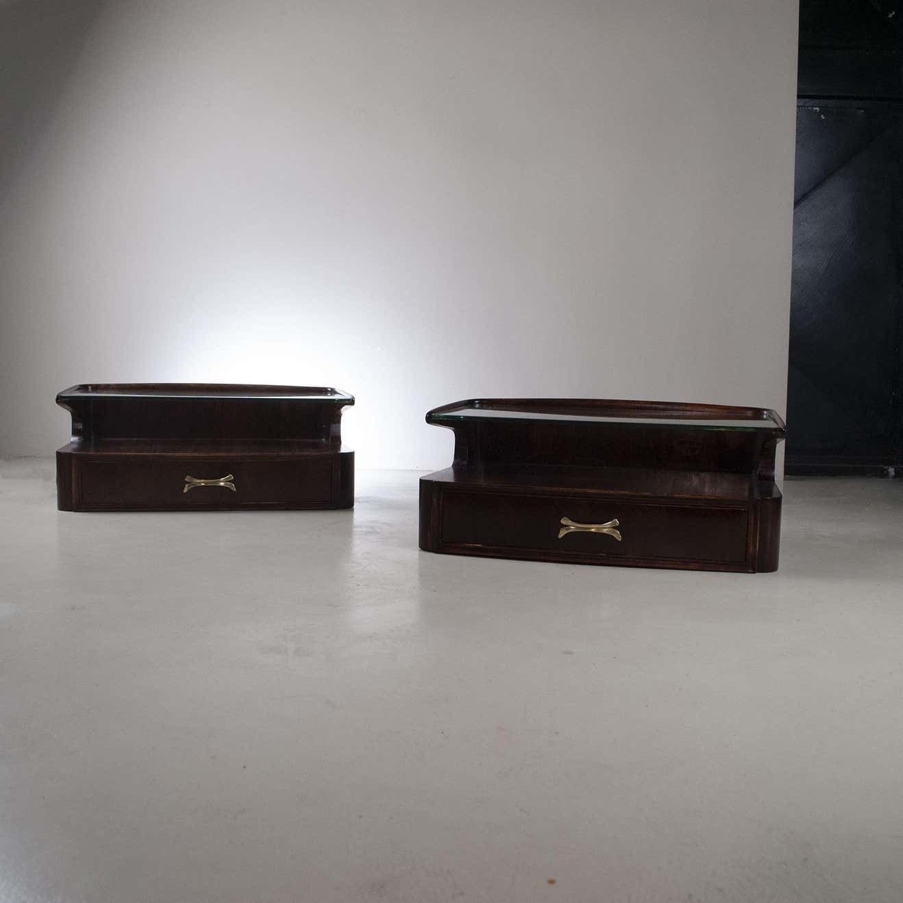 Ico Parisi In The Manner Set Of Night Stands Late 50's photo Furniture