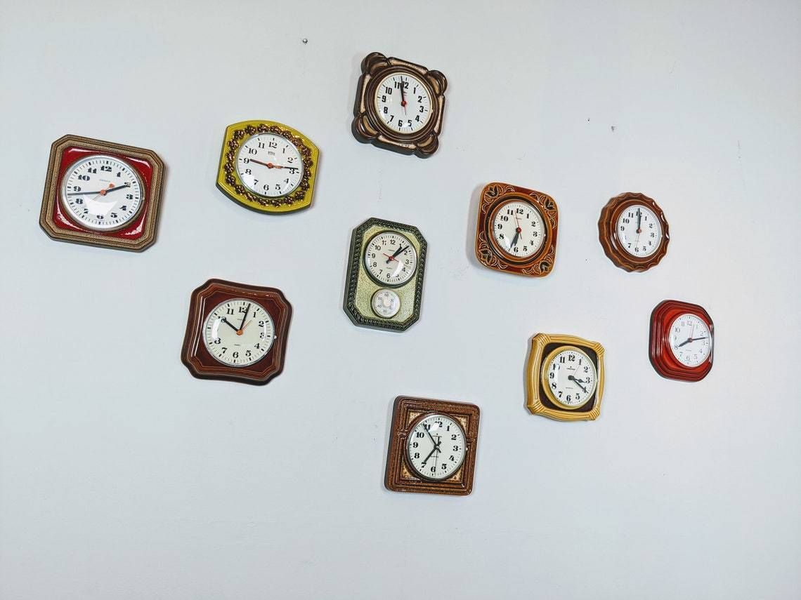 Vintage Kienzle Cermaic Clock   Mid Century 1960s German photo vinterior