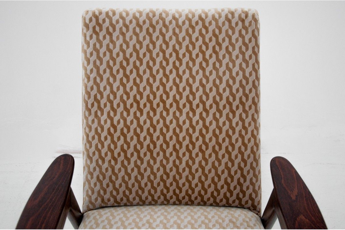 Two Beige Vintage Armchairs, Jaroslav šmídek For Jitona, Czechoslovakia, 1960s photo buy