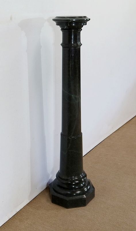 Column With Turntable In Green Sea Marble, 2nd Half Of The 19th Century photo furniture
