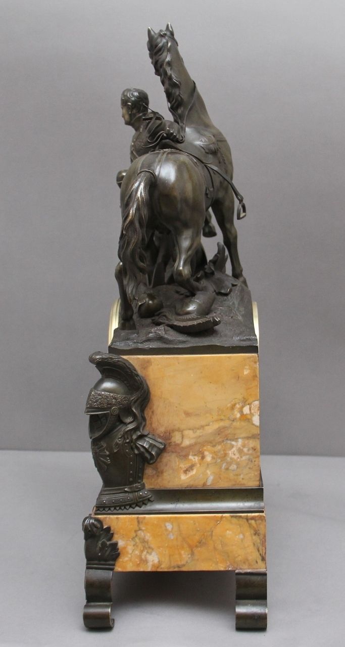 Fabulous Quality Early 19th Century Marble And Bronze Mantle Clock photo 9800.0