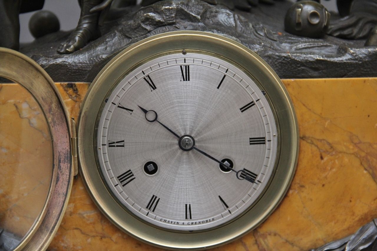 9800.0 Fabulous Quality Early 19th Century Marble And Bronze Mantle Clock photo