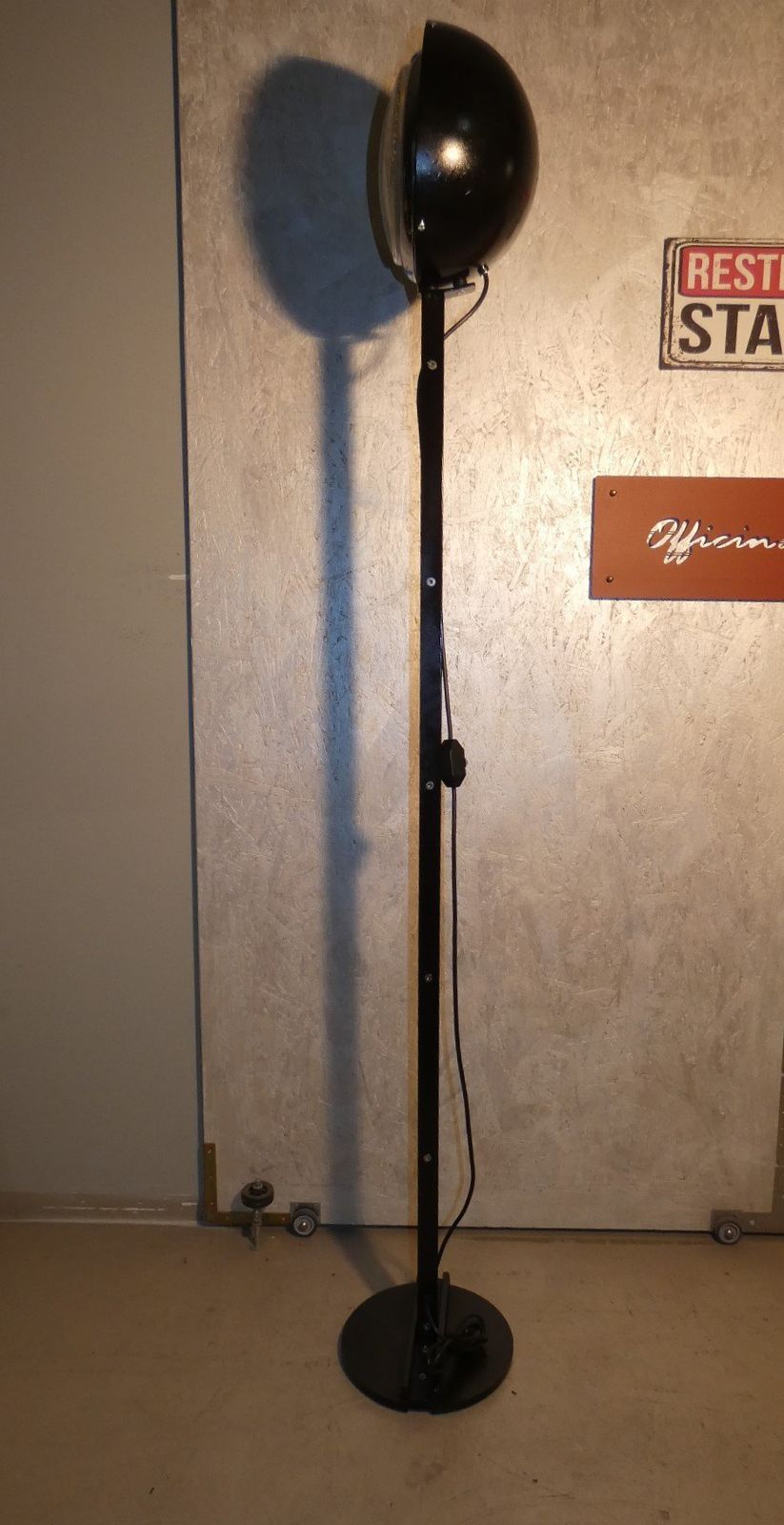Steel Floor Lamp With Porsche Light 356 From Officina Di Ricerca, 1970s photo furniture