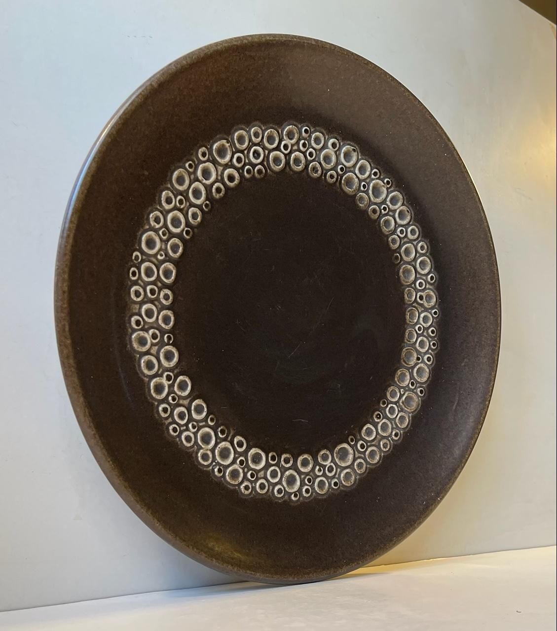 Glazed Moon Surface Centerpiece Dish By Frederik Ravnild, Danish 1960s photo furniture