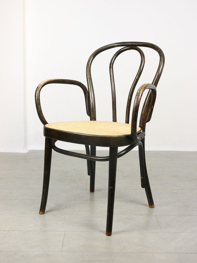 Black No. 218 Wide Armchair Chair By Michael Thonet photo vinterior
