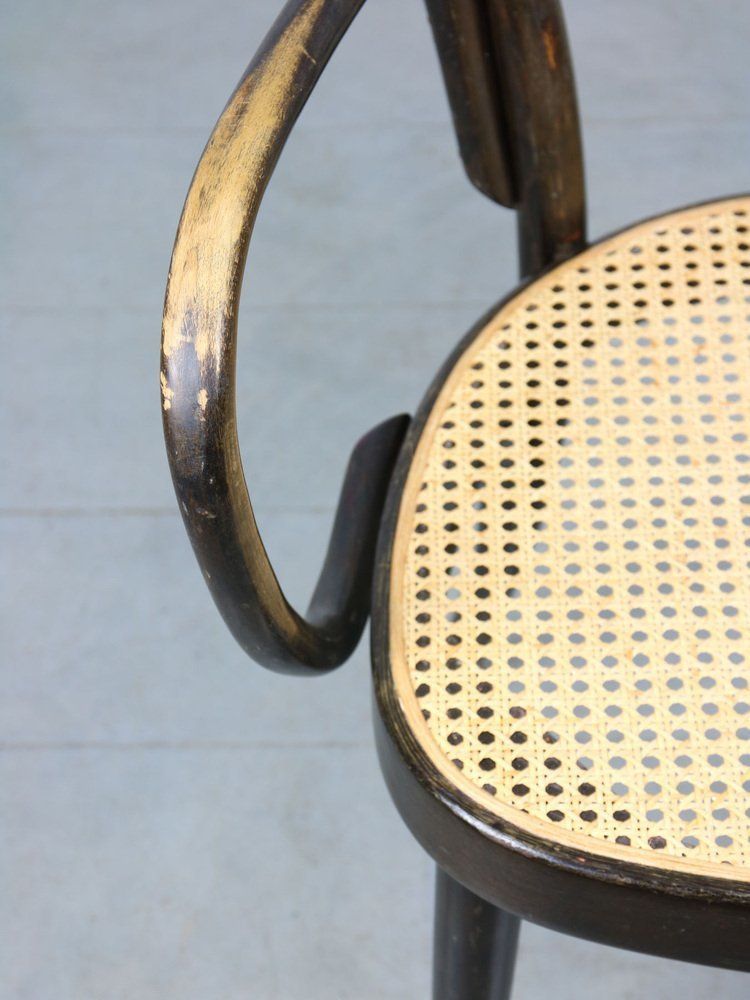 Black No. 218 Wide Armchair Chair By Michael Thonet photo buy