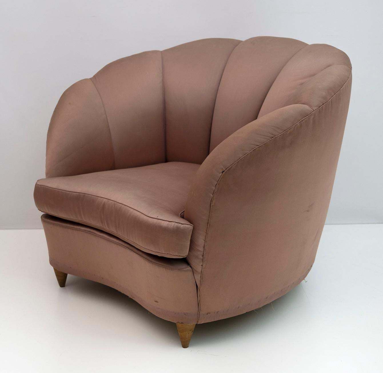 photo furniture Gio Ponti Midcentury Rare Italian Curved Armchairs "Casa E Giardino" 1936, Pair