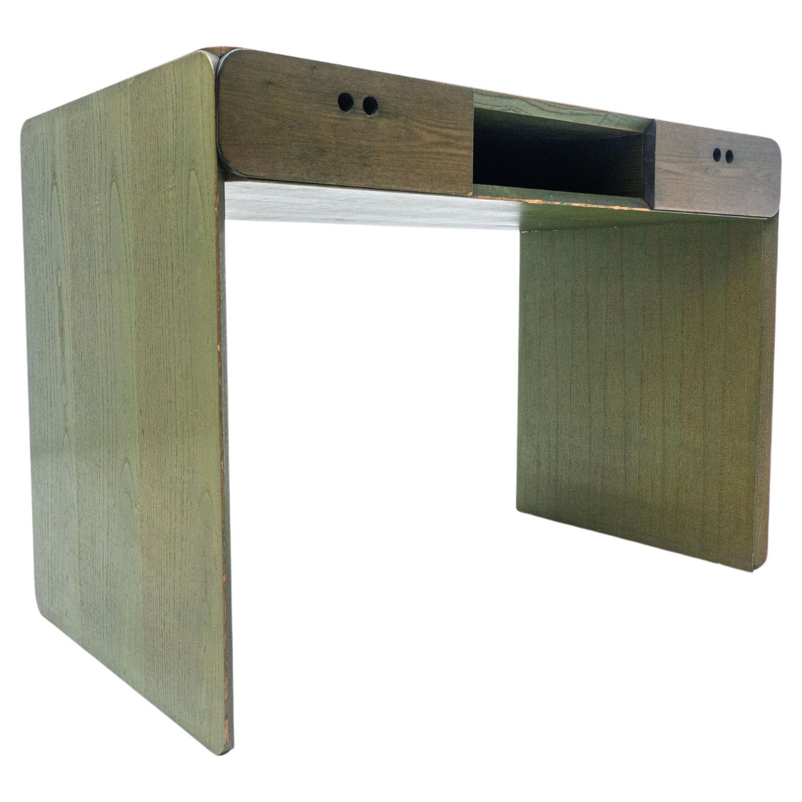 Mid Century Green Wooden Desk By Derk Jan De Vries   The Netherlands 1960s