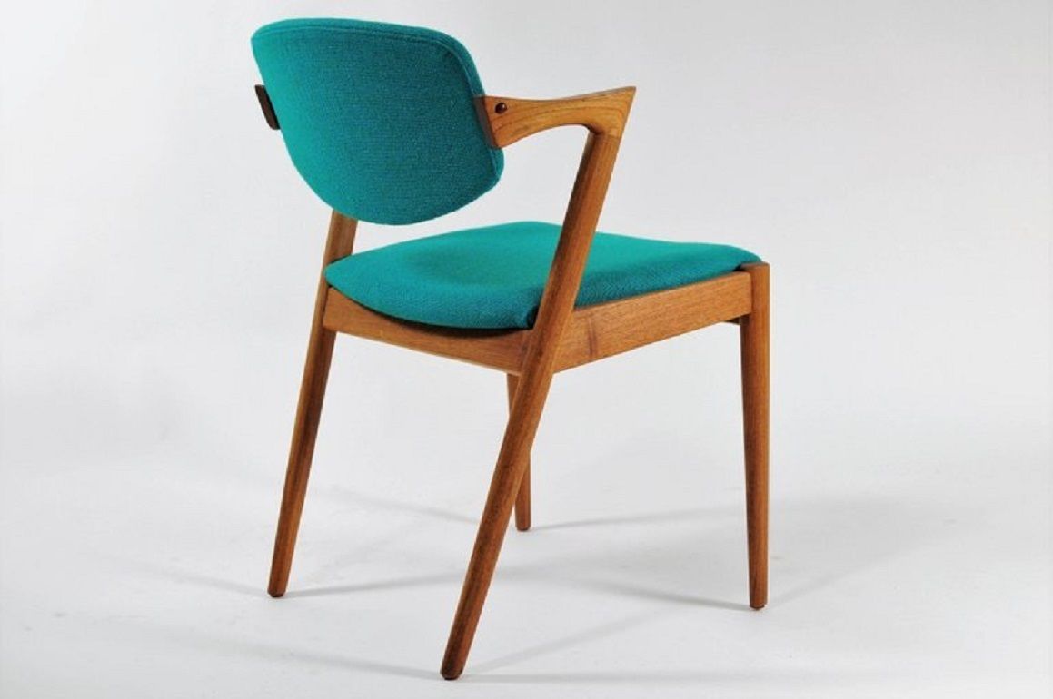 1960´S Kai Kristiansen Set Of Four Restored Teak Dining Chairs Custom Reupholstry Included photo furniture