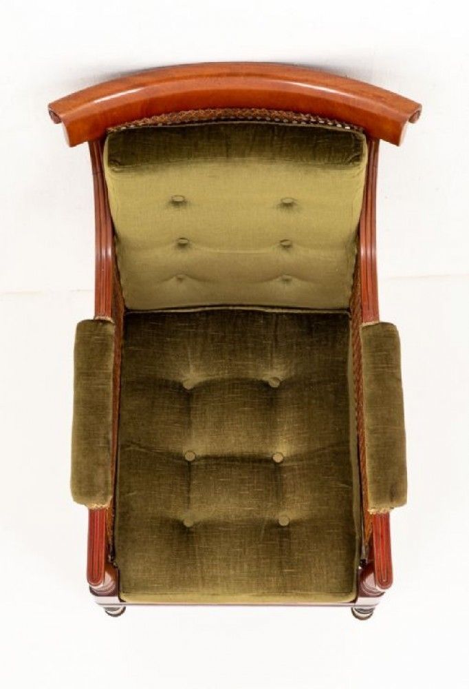 photo for sale William IV Bergere Chair   Antique Mahogany 19th Century