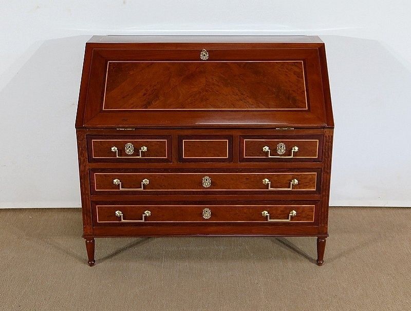 Louis XVI Scriban Chest Of Drawers In Mahogany – 18th Century photo for sale