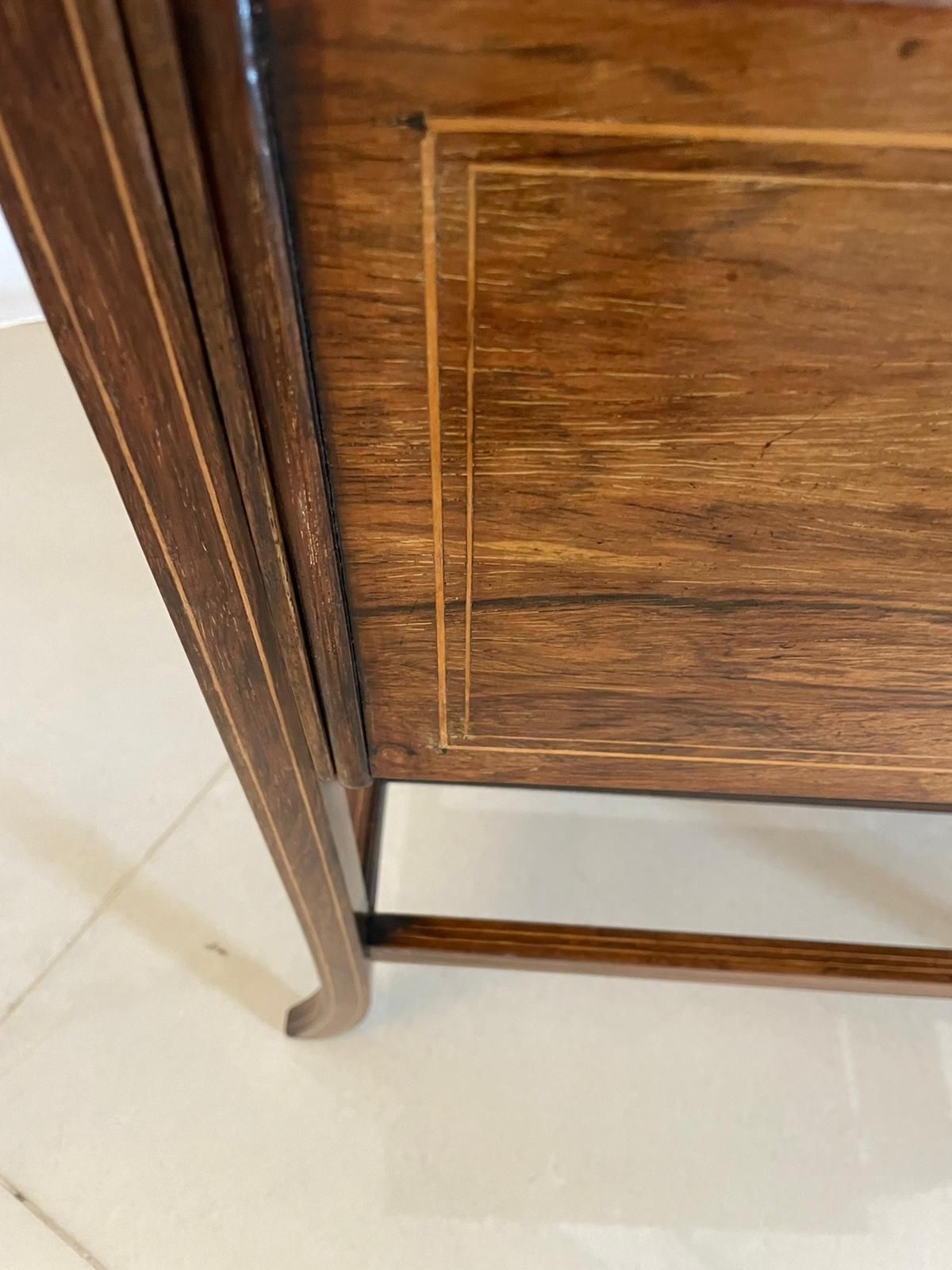 photo for sale Unusual Antique Edwardian Quality Rosewood Inlaid Centre Table