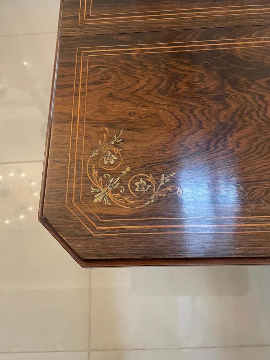 photo vinterior Outstanding Quality Antique Victorian Rosewood Inlaid Centre Table