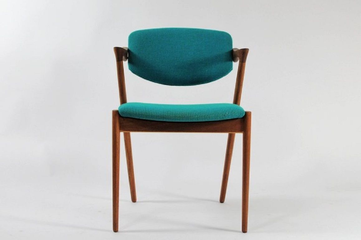 1960´S Kai Kristiansen Twelve Fully Restored Dining Chairs In Teak   Custom Upholstery photo furniture