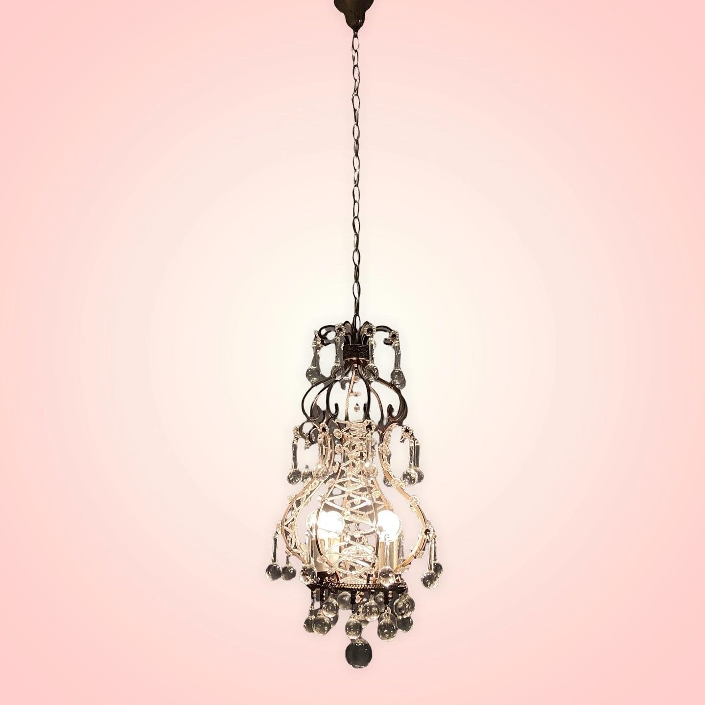 Vintage Italian Murano Glass Drop Light Pendant photo furniture
