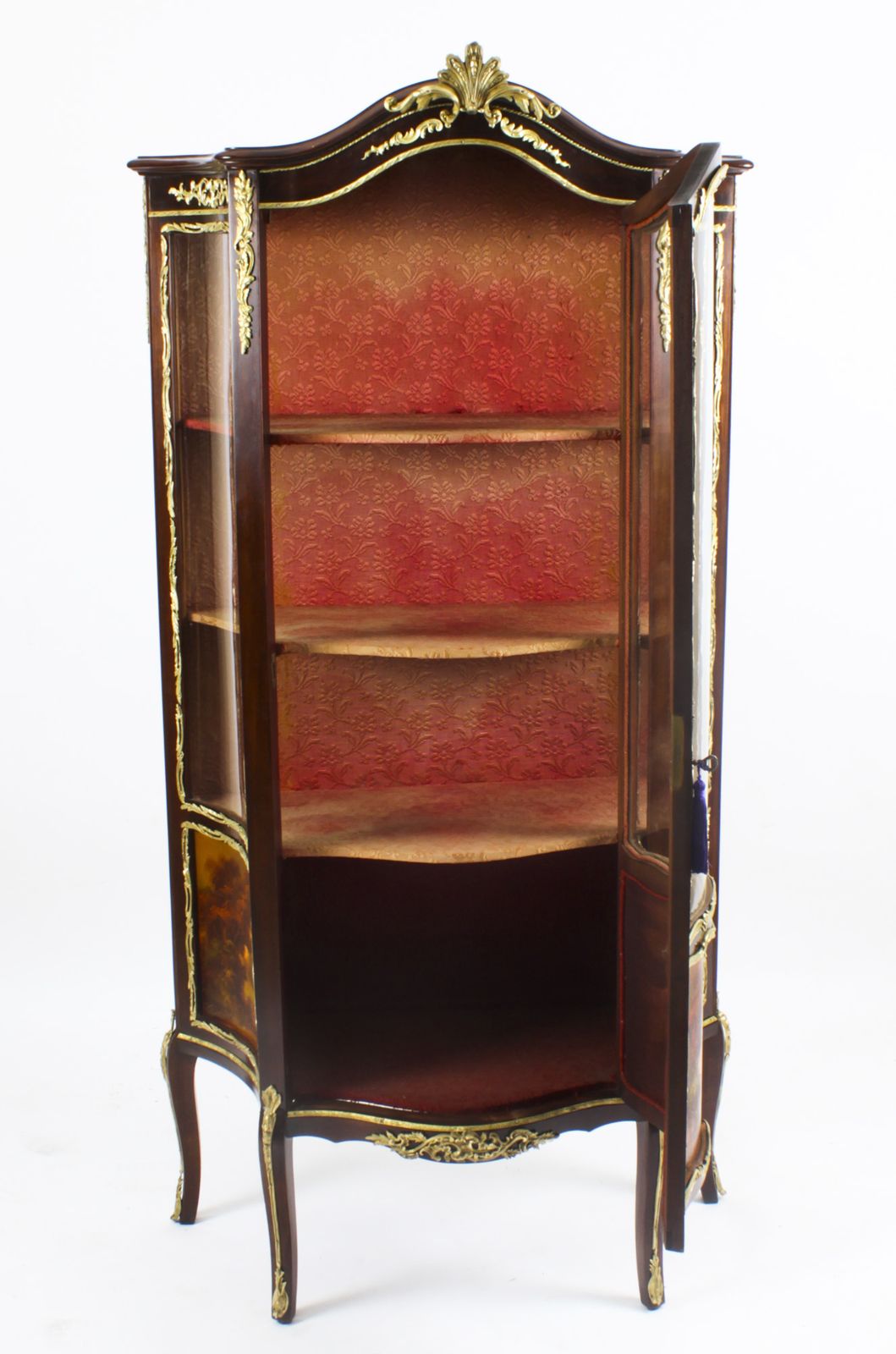 photo for sale Antique French Vernis Martin Vitrine Display Cabinet  19th C