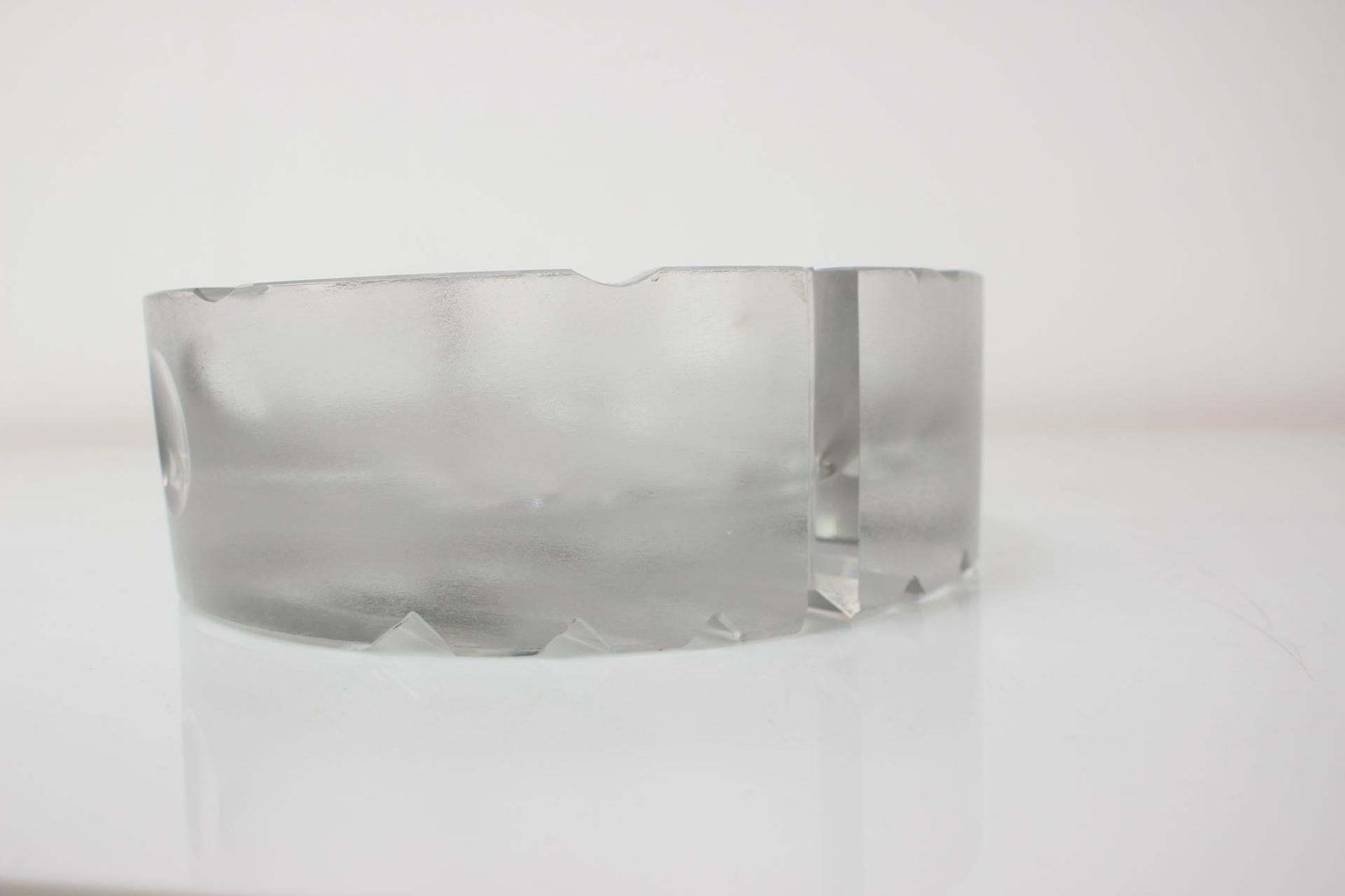 Mid Century Big Ashtray By Bohemia Glass, 1970's photo Home Decor