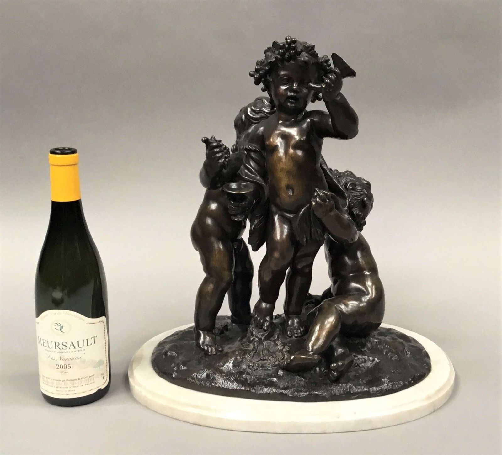 C19th Large Bronze Sculpture Of Bacchanalian Group photo furniture