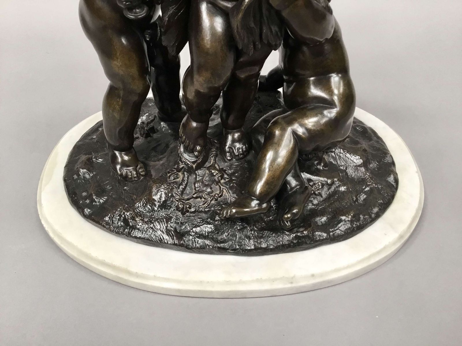 photo vinterior C19th Large Bronze Sculpture Of Bacchanalian Group