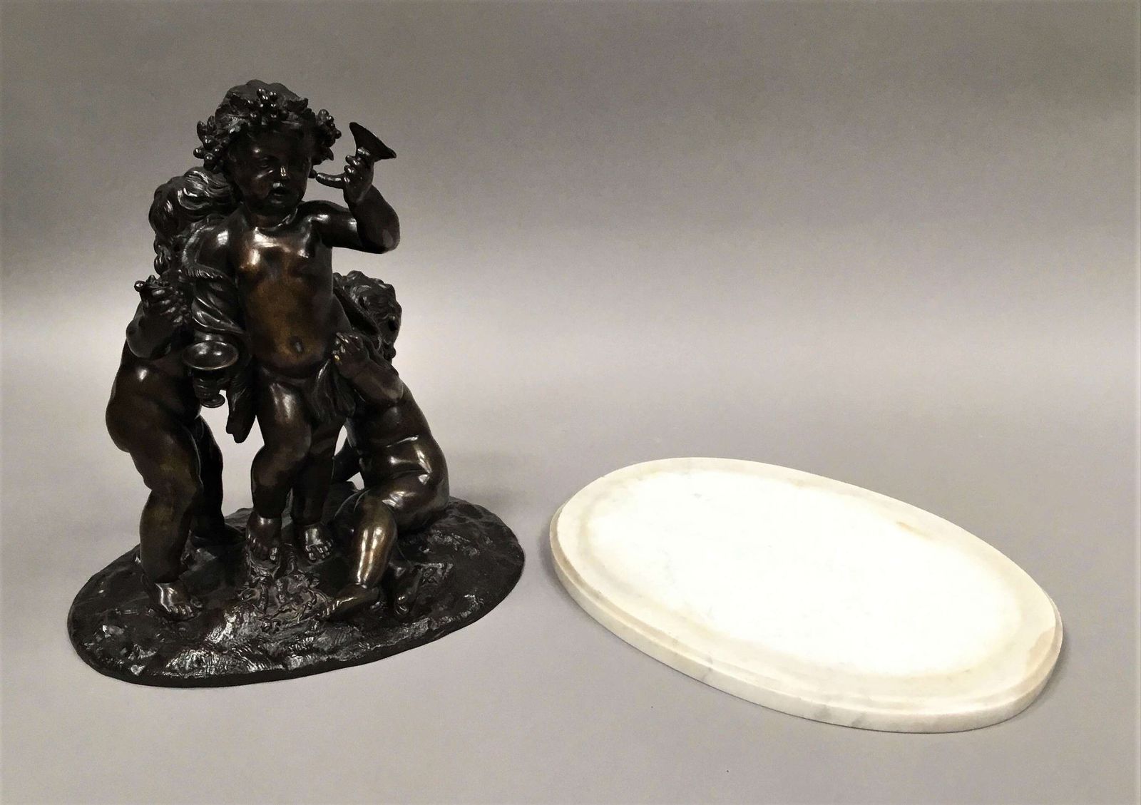 photo buy C19th Large Bronze Sculpture Of Bacchanalian Group