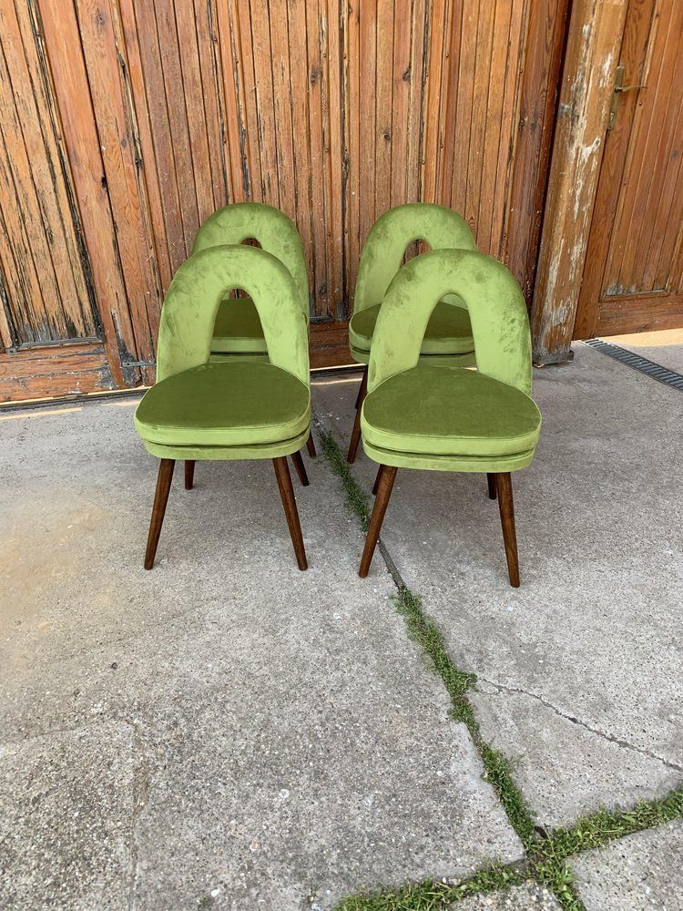 Mid Century Dining Chairs By Antonín šuman For Tatra Nábytok, 1960s, Set Of 4