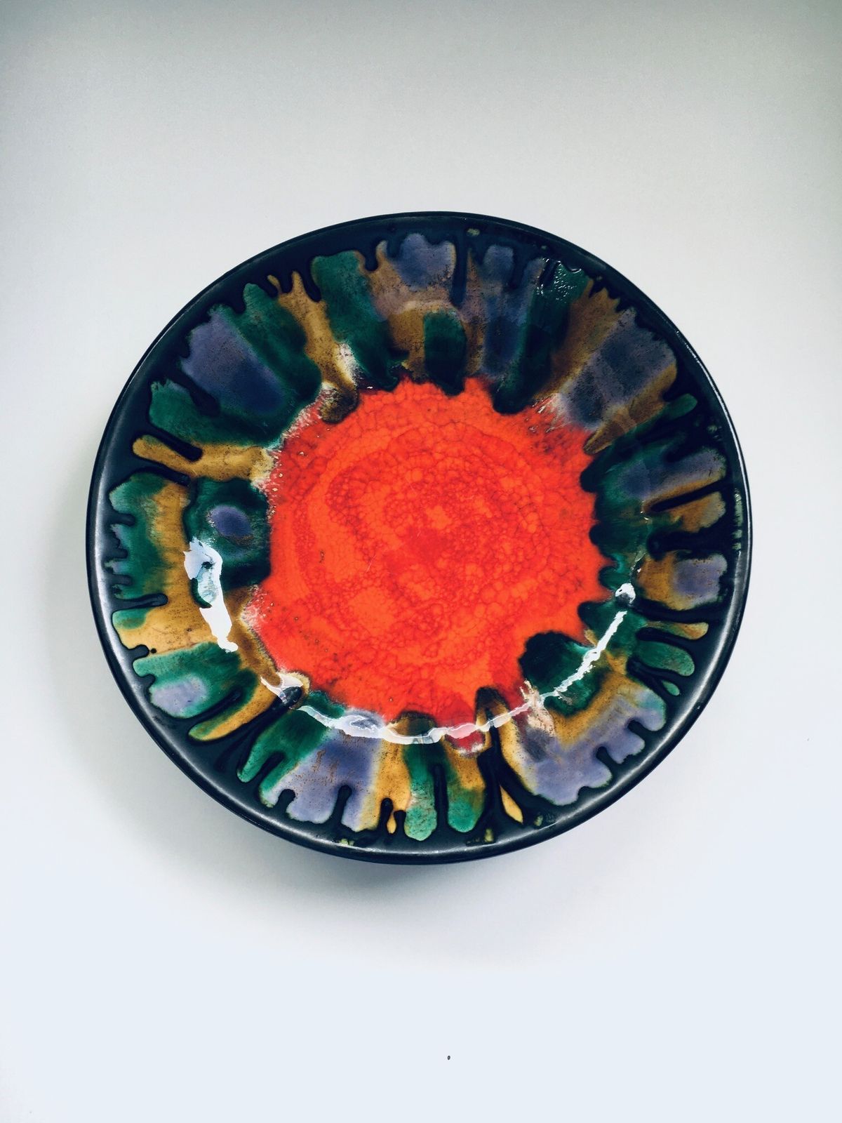 Mid Century Art Pottery Schaal, West Duitsland, Ca. Jaren 1960 photo 93.0
