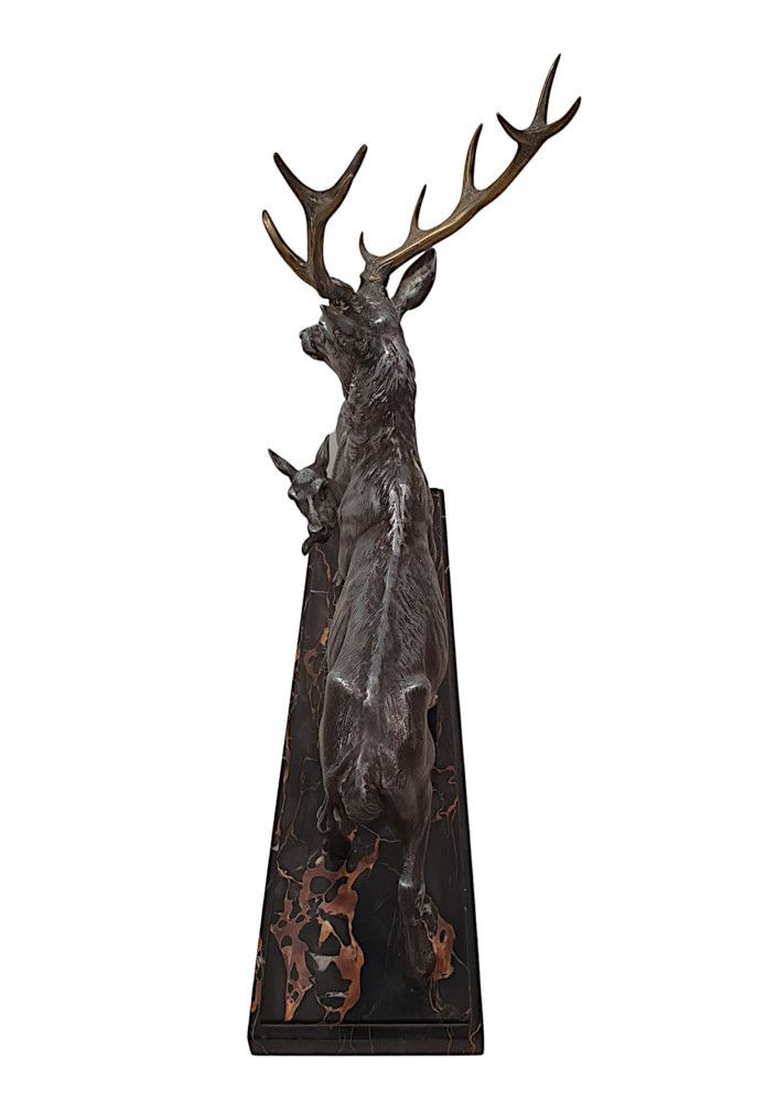 A Very Fine Art Deco Animalier Sculpture Of A Stag And Doe By L. A. Carvin photo 1662.7439