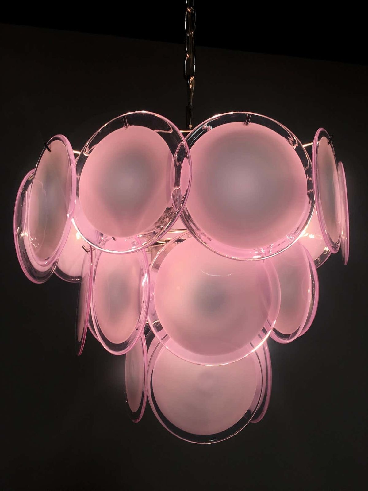 photo vinterior Disc Murano Glass Chandeliers By Vistosi Style
