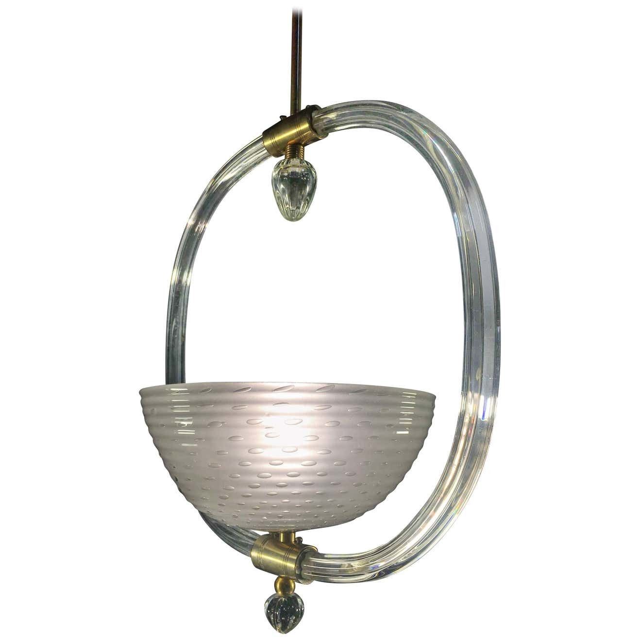 Charming Italian Chandelier By Barovier & Toso, Murano, 1940