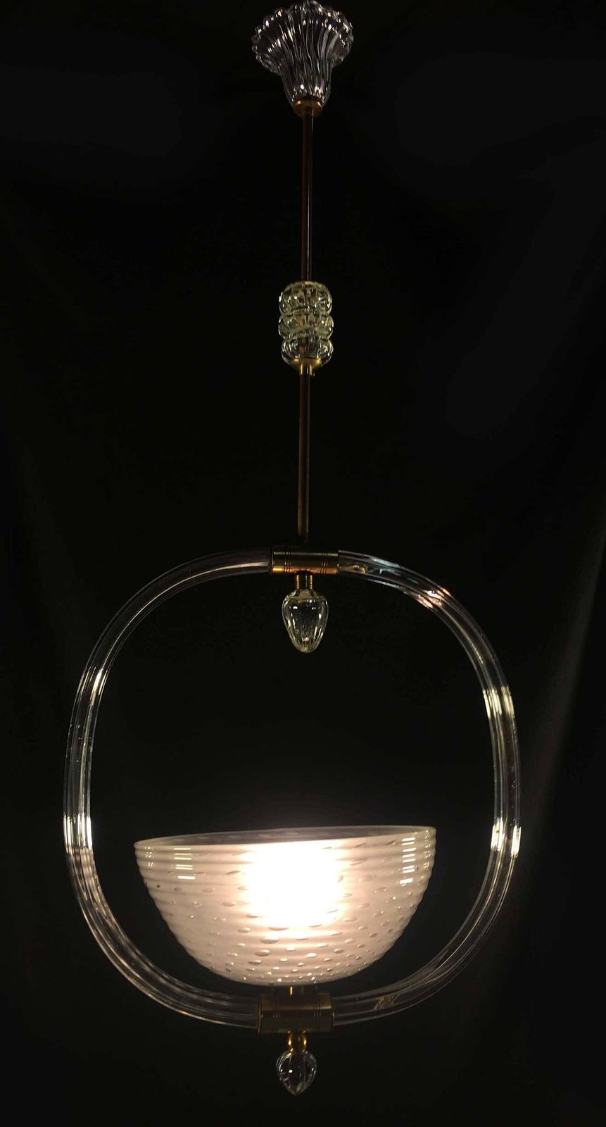 Charming Italian Chandelier By Barovier & Toso, Murano, 1940 photo vintage