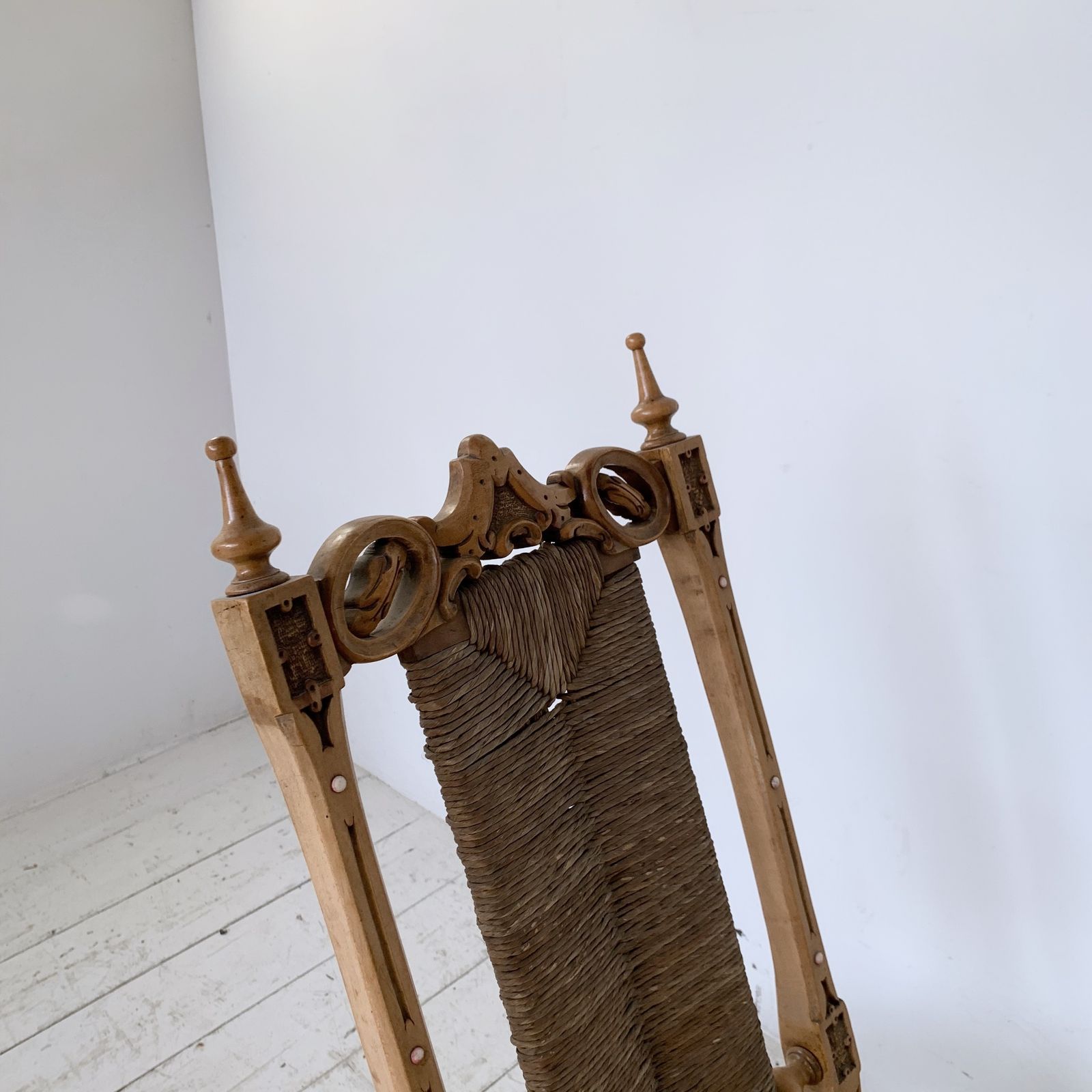 Small Folding Carved Campaign Chair photo buy