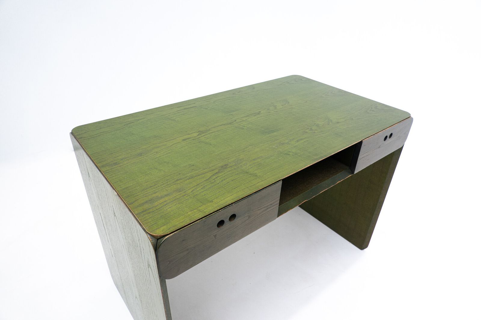 Mid Century Green Wooden Desk By Derk Jan De Vries photo Furniture