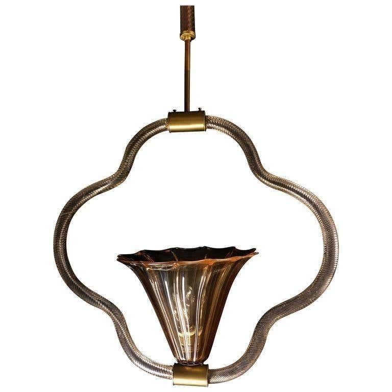 Elegant Chandelier Art Deco Attributed To Napoleone Martinuzzi For Venini, 1930s photo Lighting