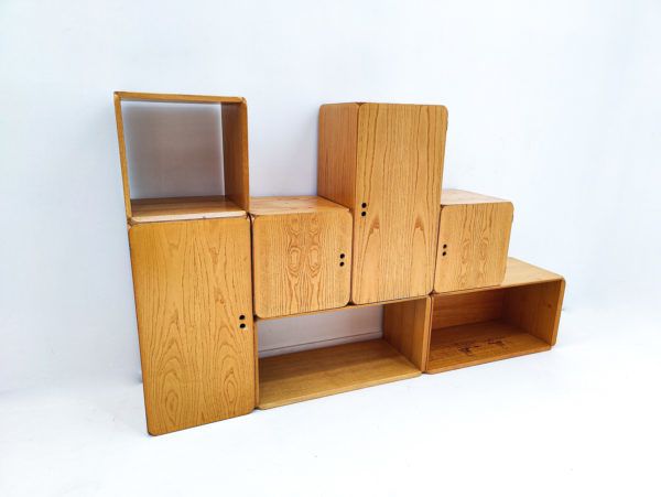 Set Of Mid Century Modular Wooden Cubes By Derk Jan De Vries photo Furniture