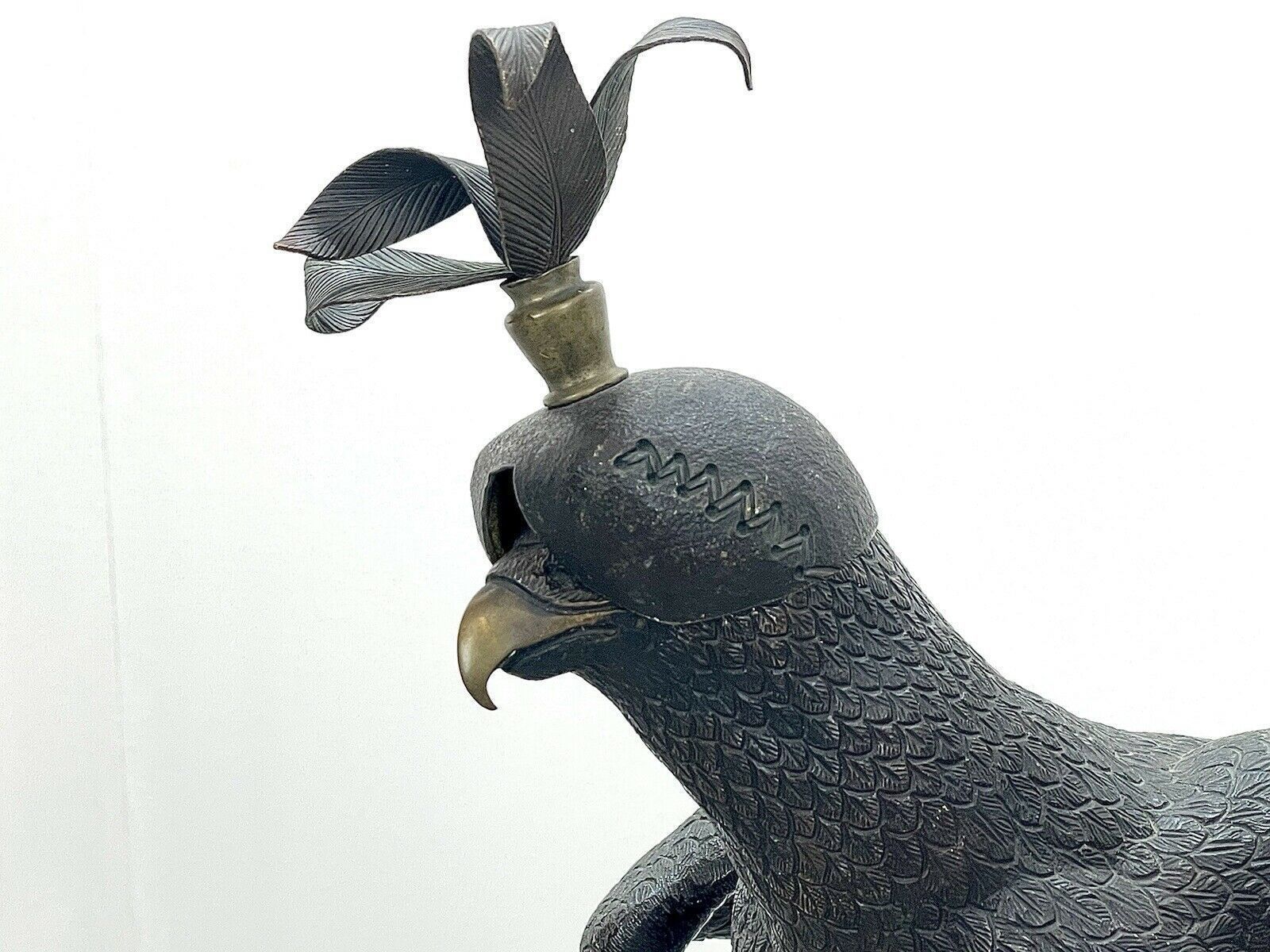 Bronze Falcon, Perched Upon A Falconers Glove   In The Manner Of Gallo photo vinterior